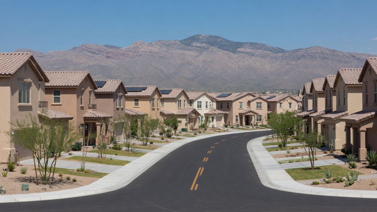 Newer housing in Marana, Arizona